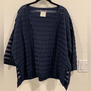 NWOT Wynne Layers Sheer Stripped Blouse